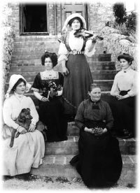 Ellen Morecombe with her four daughters at Coronation Terrace