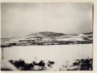 Winter scene of Burrator Reservoir with Sheeps Tor in the background