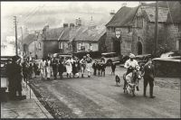 Royal Army Service Corps - in 'drag' en route to Comic football match at Zeal Head - early 1940s