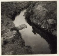 Remains of clapper bridge over Devonport Leat near Burrator