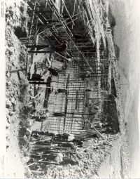 Early construction of the filtration plant at Shipley