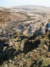 View of the East Dart River Valley Below East Dart Waterfall