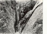 A fissure in the construction of the Burrator dam.