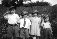 The Gould Platoon of the Junior Home Guard pictured at Lower Hisley