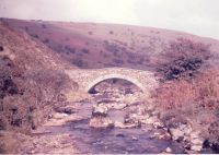 Bridge over the Meldon river before the building of the Meldon reservoir.