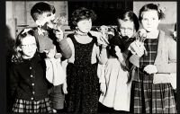 Infant class children with puppets