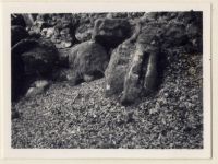 Blowing house, mortar stones and mould stones at Nosworthy