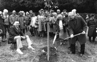 Planting a commemorative tree at Criddaford to inaugurate the Old Vestry Restoration Appeal, 1st Nov