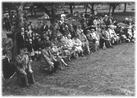 A May Day audience in Lustleigh Town Orchard