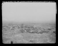 Hut circle in pound between Shell Top and Penn Beacon