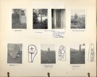 A page from an album on Dartmoor: a selection of photographs of crosses