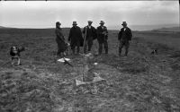 NEGATIVE OF GROUP & STEPHENS GRAVE, AFTER RE-ERECTION OF STONE by R. HANSFORD WORTH,