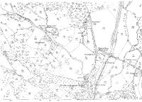 Map showing the centre of Lustleigh village