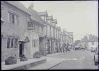 Main street, 'Three Crowns Hotel' + 'Ring of Bells', Chagford