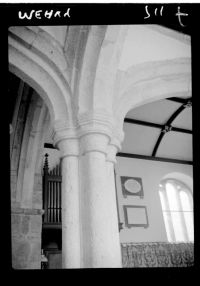 The roof structure inside Meavy Church