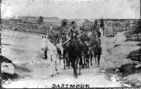 Unidentified troops leaving Okehampton Army camp.