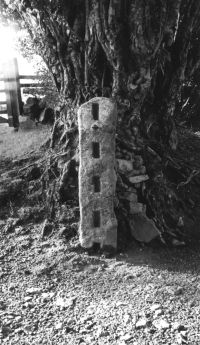 Field enclosure post at Lower Hisley