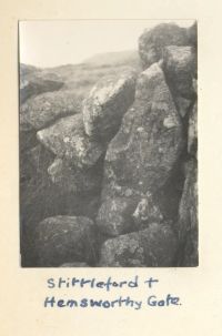 A stone marker at Hemsworthy Gate