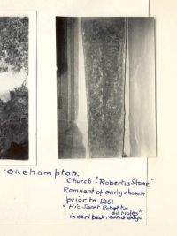 A tombstone in Okehampton church