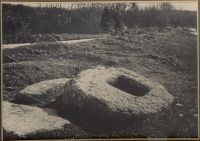 Socket stone for a medieval cross above Greenwell Gert