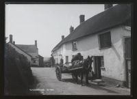 Horse + cart, street view, Knowstone