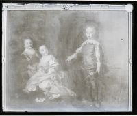 Painting of 3 children at Powderham Castle