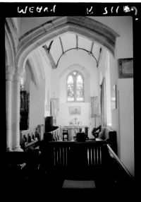 The interior of Meavy Church