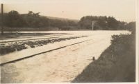 Railway line near Lydford in the 1927 floods