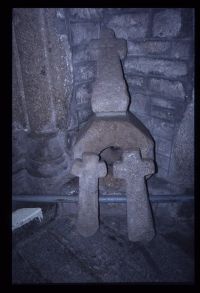 Cross and socket stone in Widecombe church