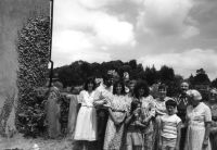 Lustleigh Baptist Church members after Sunday lunch