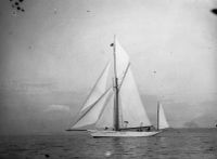 LARGE YACHT WITH MIZZEN MAST