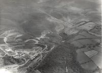  Aerial view of existing gauge weir on West Okement at Vellake, in a southerly direction.