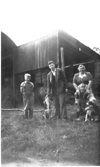 Gordon and Isabel Warne at Southcott Farm with Norman, Brian and Philip