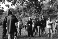 Lustleigh villagers gathering for Apple Day