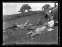 The Lewis and Taylor Families Enjoying a Picnic at Owley Corner