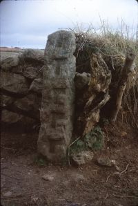 Granite gatepost