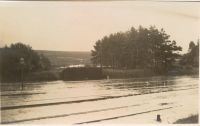 Railway line near Lydford in the 1927 floods