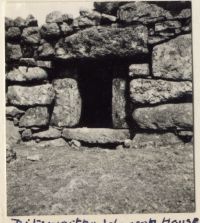 Dog kennel in enclosure wall at Ditsworthy Warren House