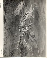 Aerial view of the Avon Dam from upstream.