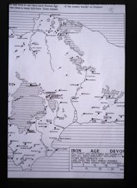 Map of Devon Iron Age Forts