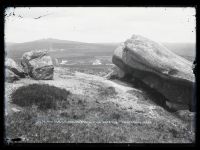 Great Mis Tor + Rundles Stone, from Rock Tor, Lydford