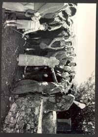 Restoring Oxenham Cross - 1951