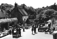 Setting up for the Lustleigh Millennium Fayre