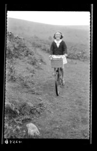 Shirley Taylor on her bicycle