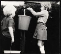 Paul and Mary Northmore at standpipe during 1976 drought