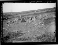 Hut circle in pound between Shell Top and Penn Beacon