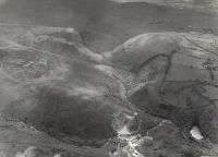 Aerial view of the West Okement valley looking from the British Railways quarry in a southerly direc