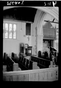 The interior of Meavy Church