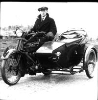 Sydney Taylor on  his Royal Enfield Combination.