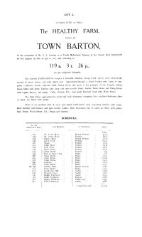 Sale document showing the particulars of Town Barton Farm, Deal Farm and Becky Farm. These were part